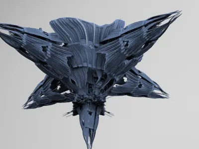 Aster Grand Ocean Sci Fi shards Low-poly 3D model