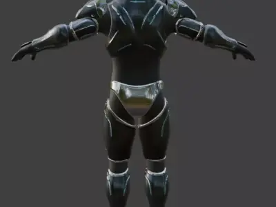 Sci Fi Cyberpunk Spacesuit 3D Model 3D model