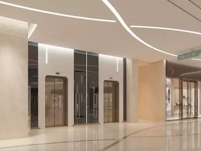 Modern Shopping Mall 02 3D model