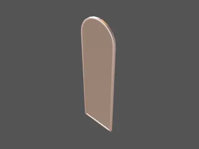 Full Length Wall Mirror v1 002 Low-poly 3D model