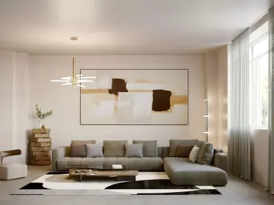 WarmLux Living Scene Corona 3D model