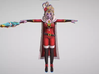 Santa Krystalinda - Included Animations - Dragon Quest Tact Low-poly 3D model