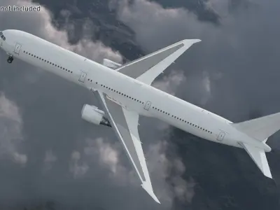  Boeing 767 400 with Cabin and Doors Rigged for Maya 