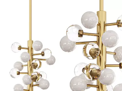 Globo Clear 5 Light Chandelier by JONATHAN ADLER 3D model