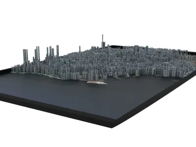 City of Odessa Low-poly 3D model