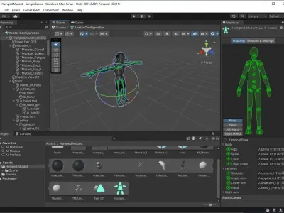 Humped Mutant Low-poly 3D model
