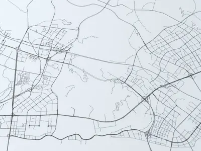 Xiamen Road Network and Streets 3D model
