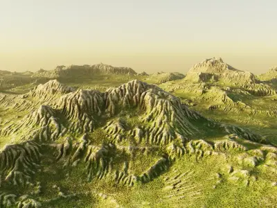 -Mountains Terrain V1- 3D model