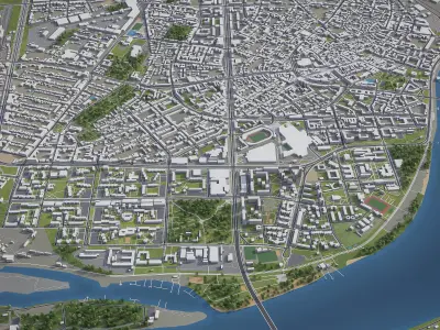 Novi Sad Low-poly 3D model