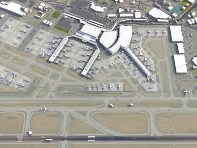 Cairo Airport Low-poly 3D model