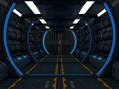 Sci Fi Corridor 3D model