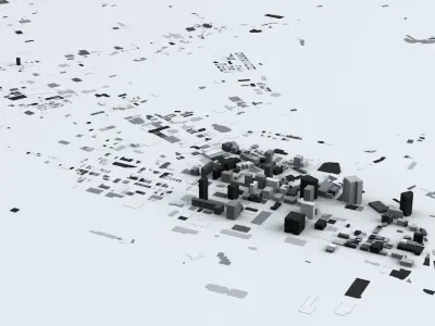 Cleveland Streets and Buildings 3D model