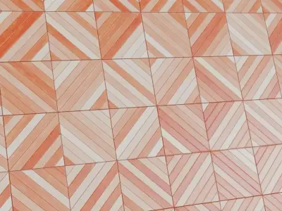 Light Geometric Triangle Inlay Wood Parquet PBR Seamless Texture