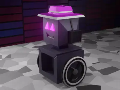 Fun robot animation scene for sale  Low-poly 3D model