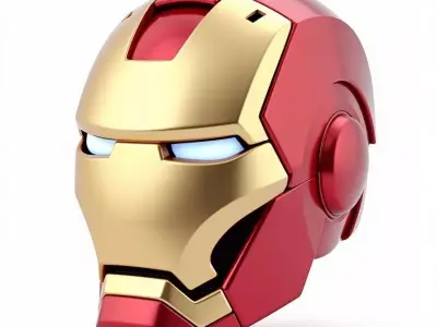 Iconic Iron Man Armor Helmet 3D Model SciFi War Gear Low-poly 3D model