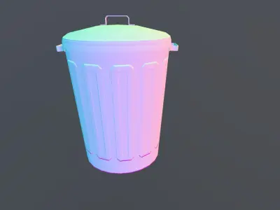 TrashCan trash can Free low-poly 3D model