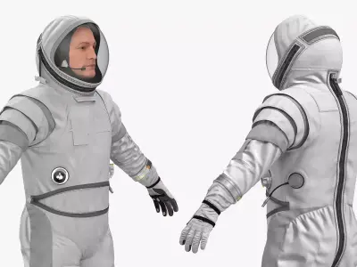 Astronaut Spacesuit Generic Rigged for Maya 3D model