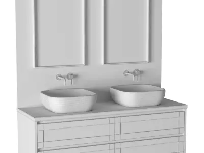 Bathroom Cabinets with washbasins Bathroom furniture Vanity 3D model