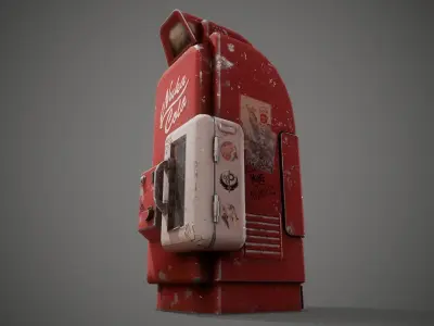  Fallout - Nuka Cola Vending Machine Low-poly 3D model
