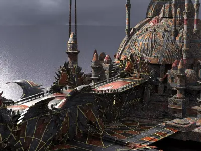 Red Dragon Temple  3D model