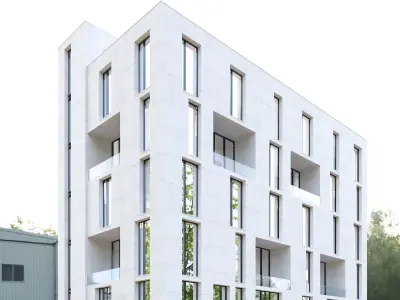 Building 08 Low-poly 3D model