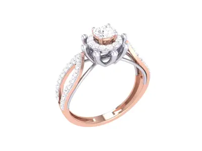  Women Ring MTL 3dm STL OBJ FBX Details 3D print model 10