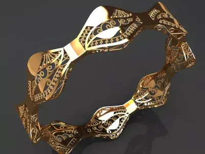 1376 Royal Colonnade Bangle 8gm 3D print model