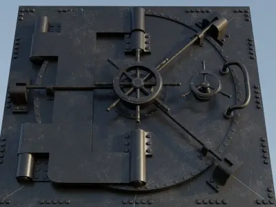 Bank Vault Door 3D model