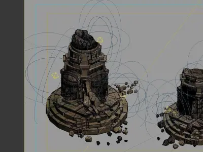 Kasai Buddha Traces forest Asura Magic array 02 3D model
