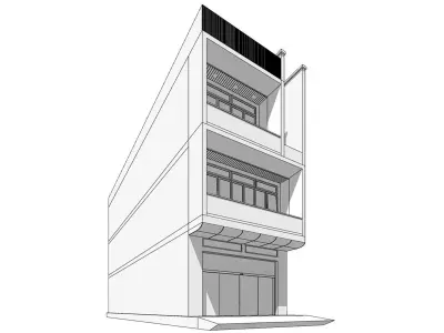 Townhouse 20200808 Free low-poly 3D model
