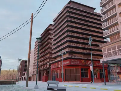 Miramar City Low-poly 3D model