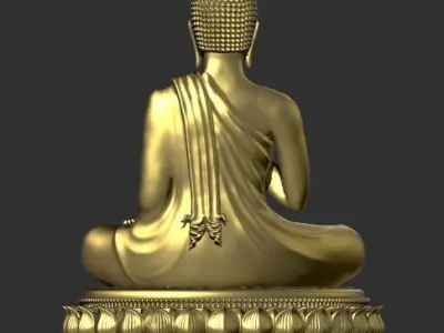 Asian Buddha Statue 3D print model 3D print model