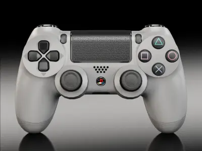 Sony PlayStation 4 Controller Grey 20th Anniversary Edition Low-poly 3D model