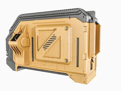 Sci fi Server Low-poly 3D model