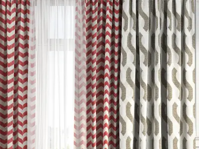 Curtain Set 161 3D model