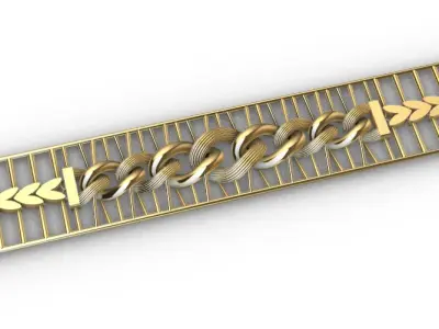 Gold bracelet chains new collection 33-42 3D print models 3D print model