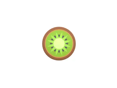 Cartoon Kiwi Slice v1 001 Low-poly 3D model