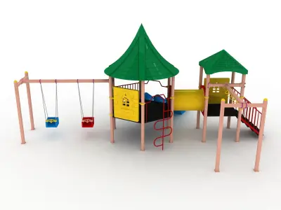 Hexagon Metal Playground 060 3D model