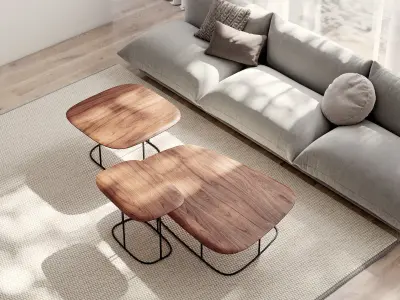 Ten Living Tables 3D model