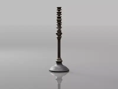 Candle Holder Ritual Low-poly 3D model