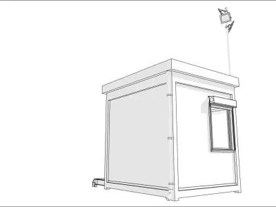 container guard booth 250cm x 300cm many formats 3D model