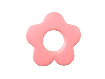 Flower Symbol v3 002 Low-poly 3D model