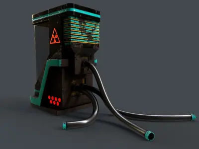 Sci-Fi Teleportation Capsule V1 - 04 Low-poly 3D model