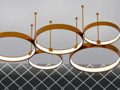 Circle lamp Free 3D model