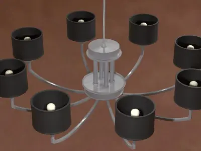Chandelier 3D model 4