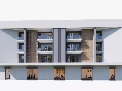 Residence apartment Low-poly 3D model