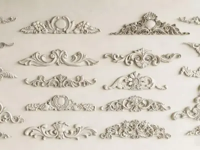 European-style carvings 3D model