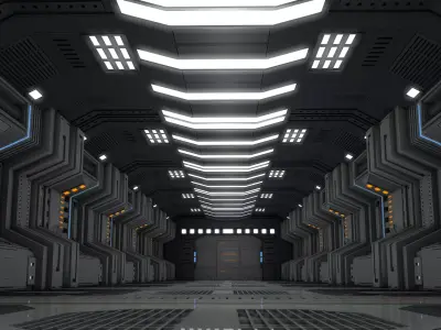 Sci Fi Interior Room 3D model