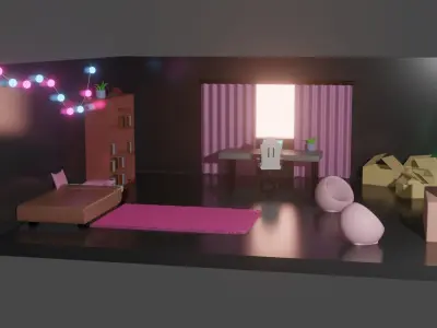 girls room 3D model
