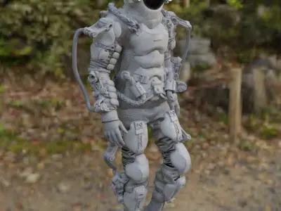 Space suit - Scifi astro ranger 2 Low-poly 3D model